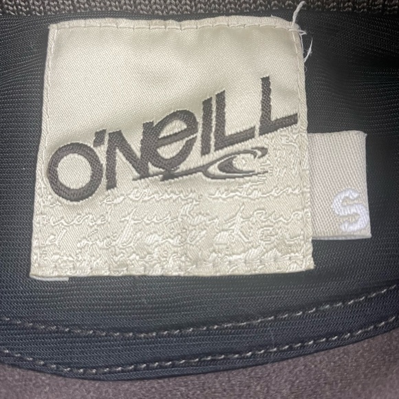 Y2K O’Neill Taupe Track Jacket Zip-Up Striped Logo Size S 2000s - Picture 2 of 12